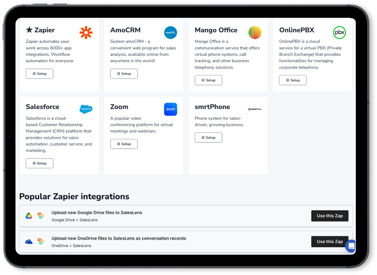 SalesLens Product Demo With Mockups